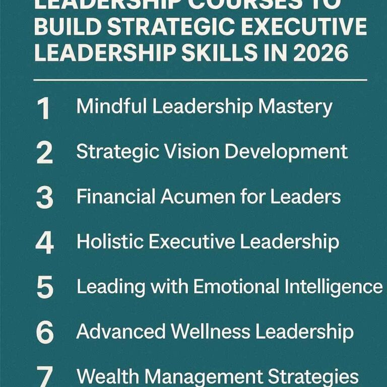 Top 7 Wellness and Financial Leadership Courses to Build Strategic Executive Leadership Skills in 2026