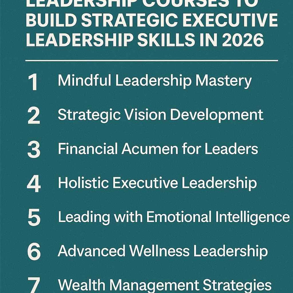 Top 7 Wellness and Financial Leadership Courses to Build Strategic Executive Leadership Skills in 2026