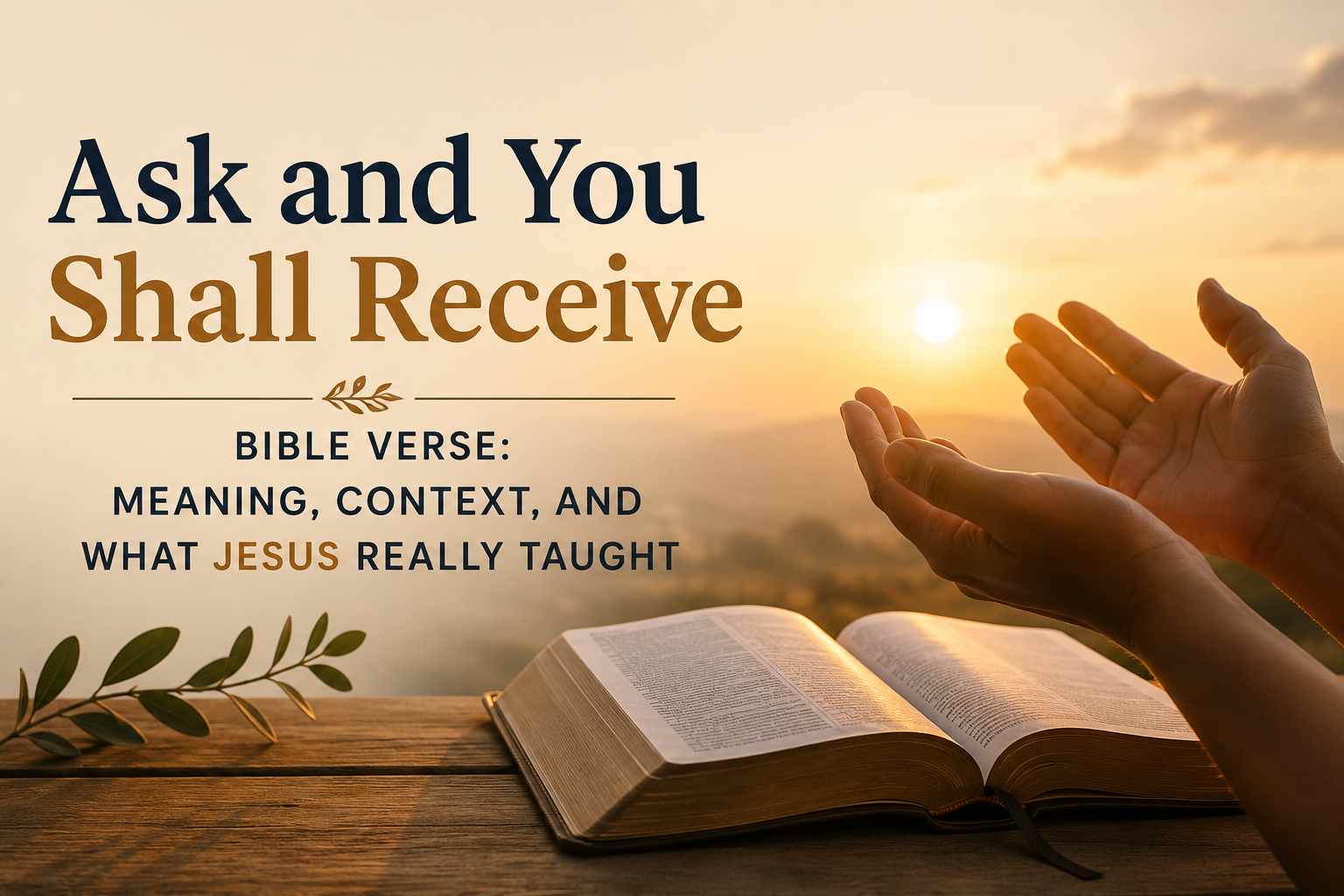 Ask and You Shall Receive Bible Verse Meaning, Context, and What Jesus Really Taught