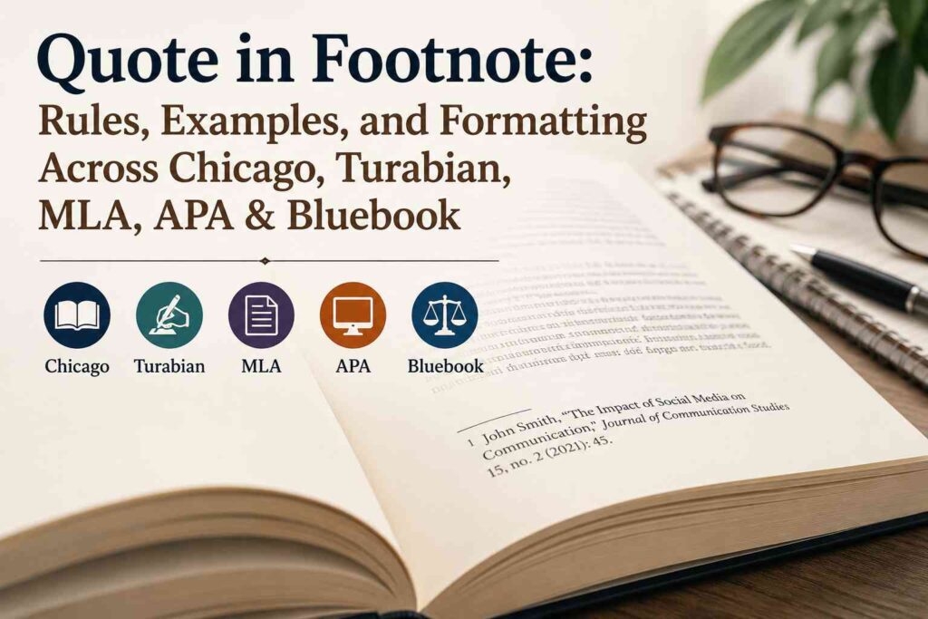 How to Quote in a Footnote The Universal Process