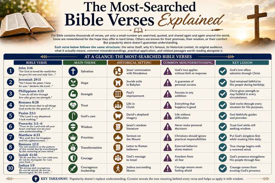The Most-Searched Bible Verses Explained