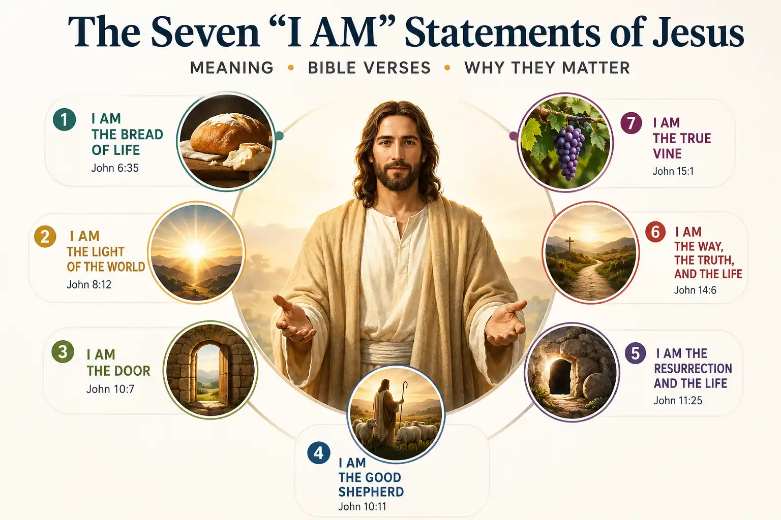 The Seven I AM Statements Of Jesus Meaning, Bible Verses, And Why They Matter