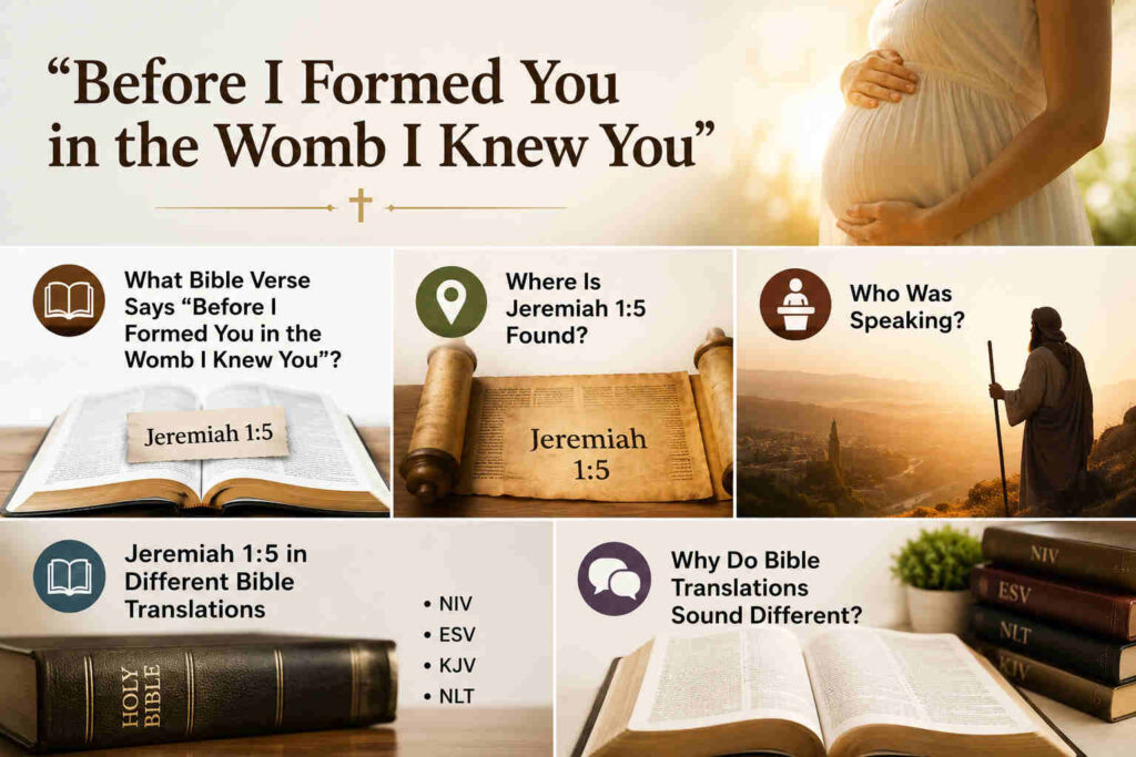 What Bible Verse Says Before I Formed You in the Womb I Knew You