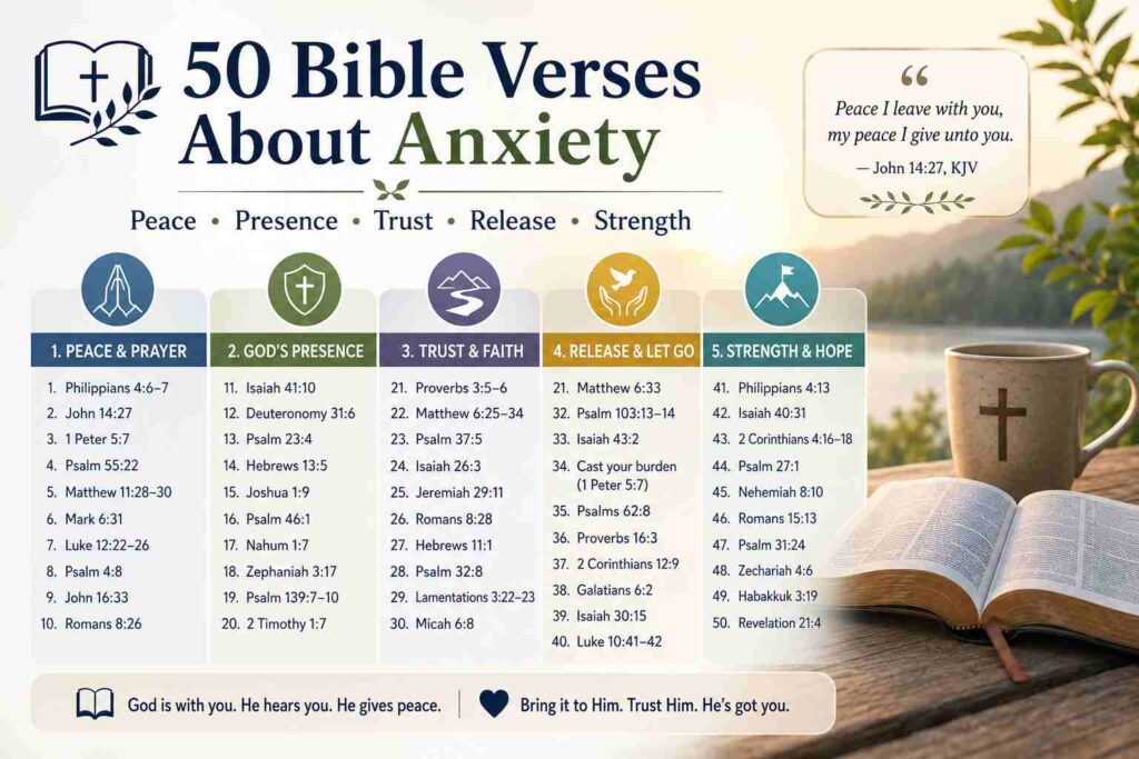 50 Bible Verses About Anxiety