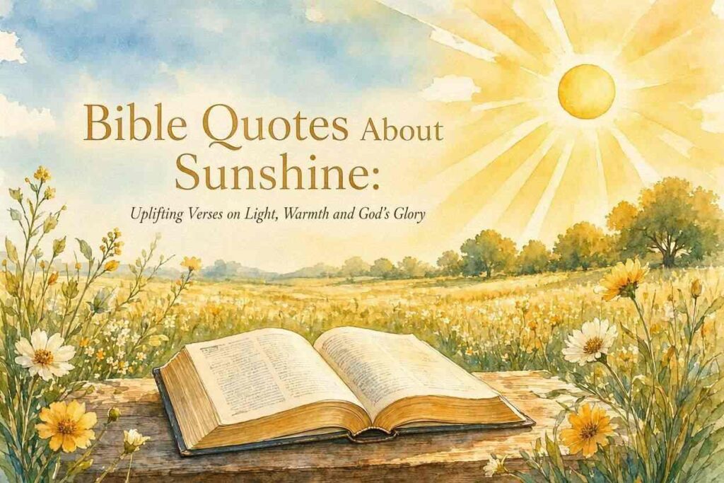 Bible Quotes About Sunshine