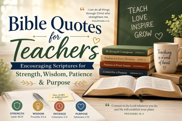Bible Quotes For Teachers Encouraging Scriptures For Strength, Wisdom, Patience & Purpose