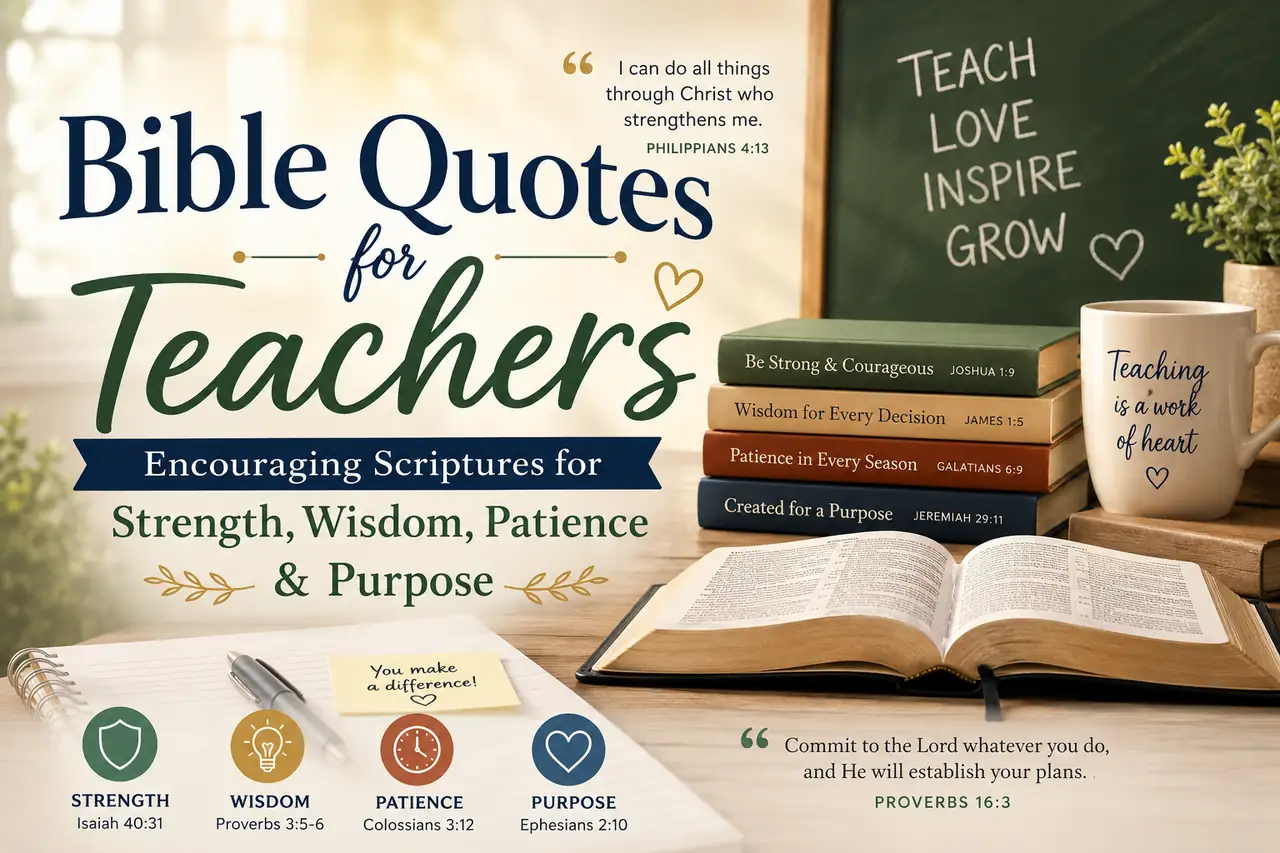Bible Quotes For Teachers Encouraging Scriptures For Strength, Wisdom, Patience & Purpose