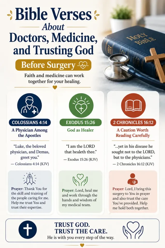 Bible Verses to Pray for the Surgeon and Medical Team