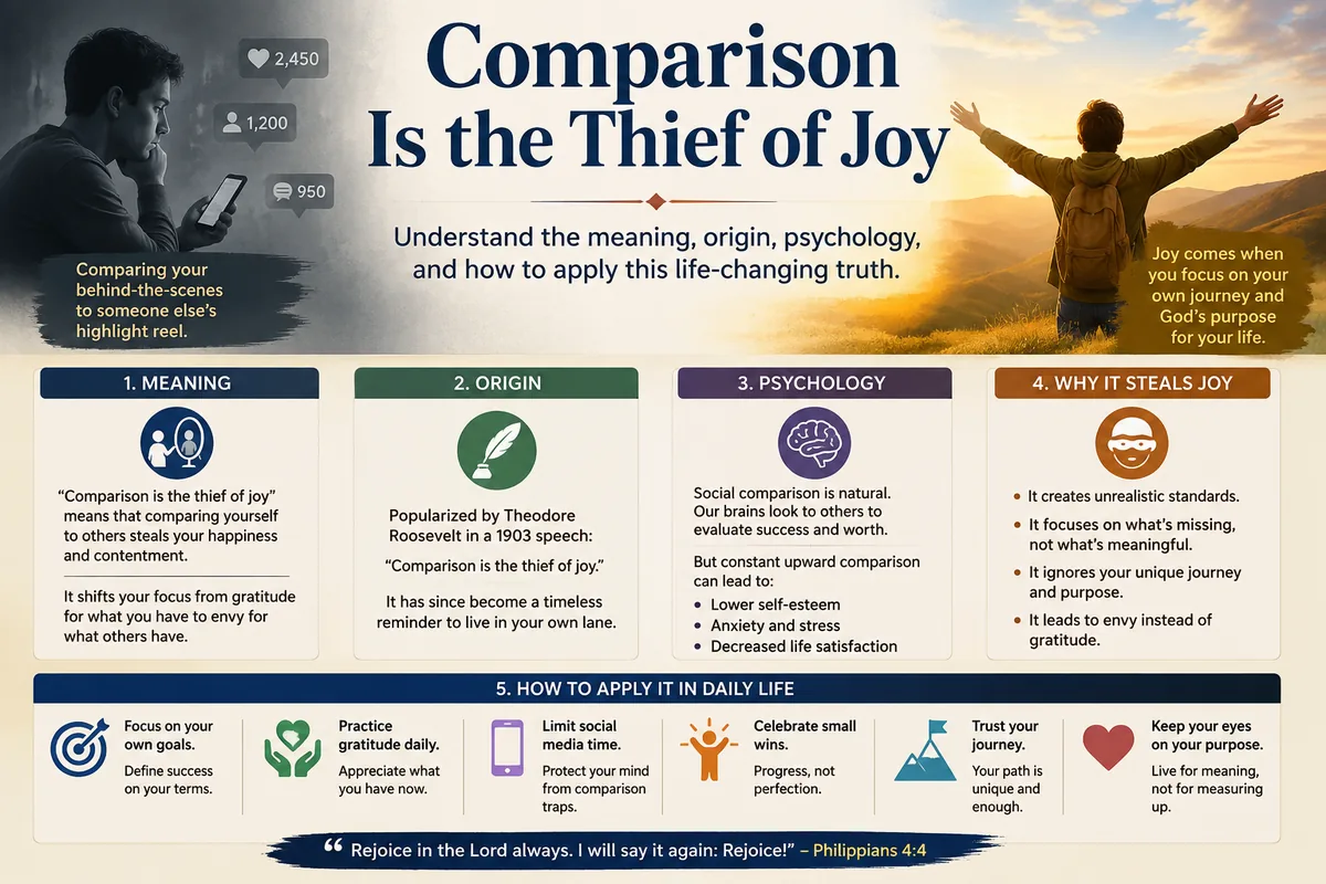 Comparison Is The Thief Of Joy Meaning, Origin, Psychology, And How To Apply It