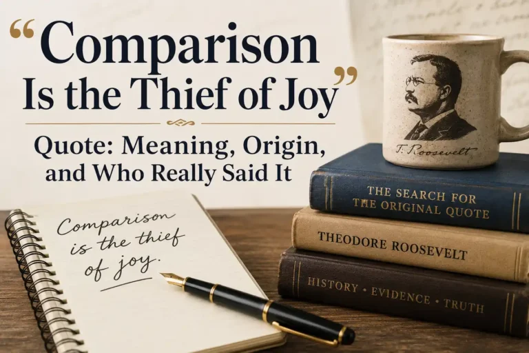 Comparison Is the Thief of Joy Quote Meaning, Origin, and Who Really Said It
