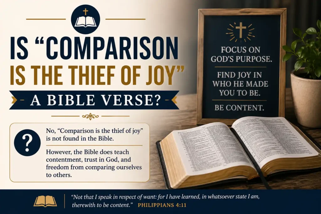 Is “Comparison Is the Thief of Joy” a Bible Verse