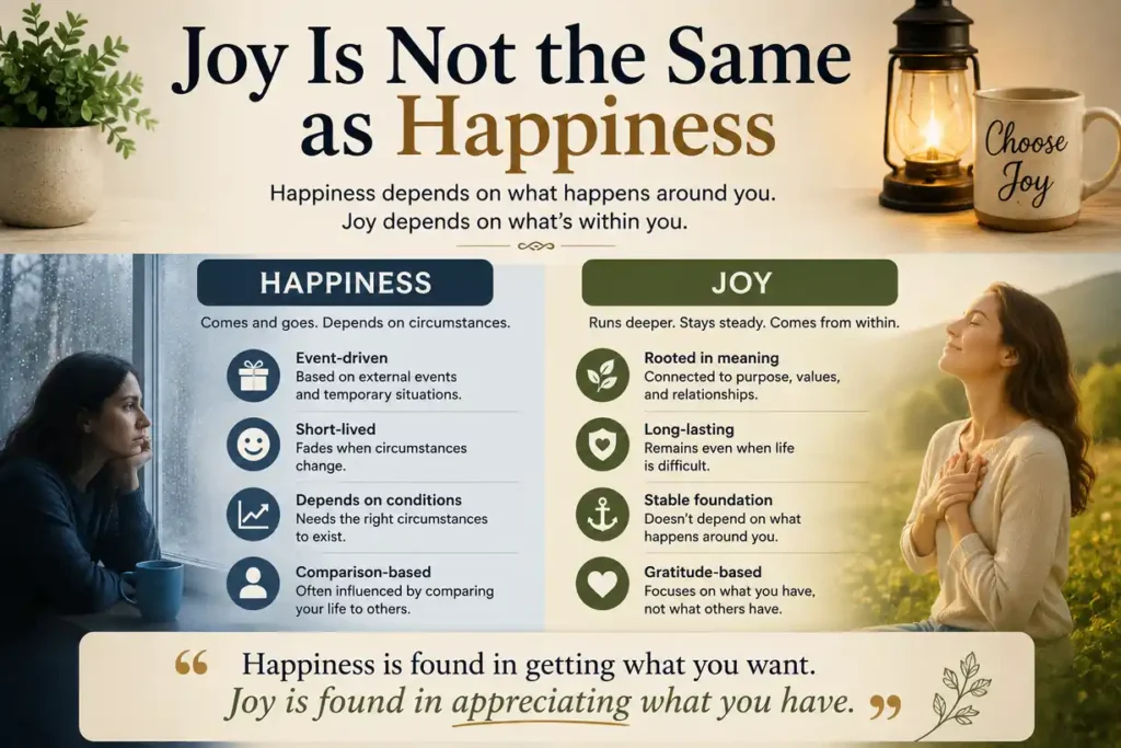 Joy Is Not the Same as Happiness