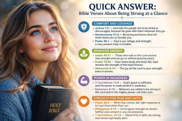 Quick Answer Bible Verses About Being Strong at a Glance