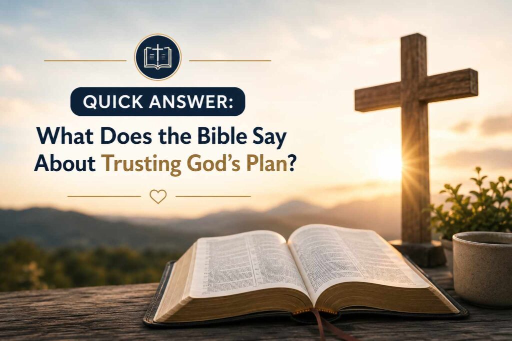 Quick Answer What Does the Bible Say About Trusting God's Plan