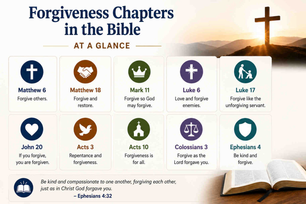 Timeline of Key Forgiveness Chapters in the Bible