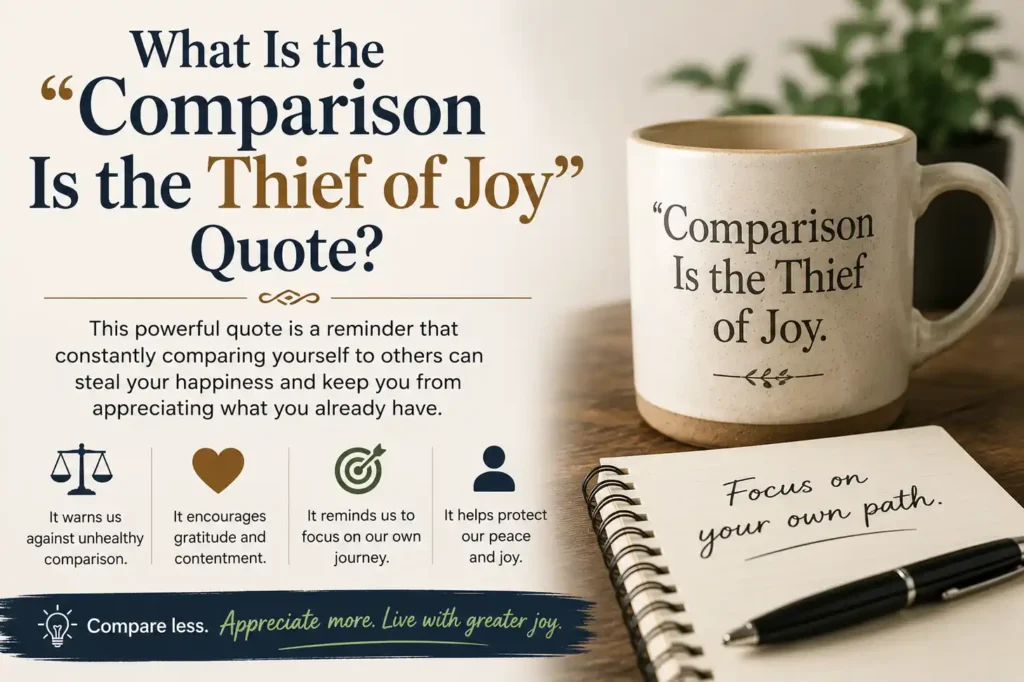 What Is the Comparison Is the Thief of Joy Quote