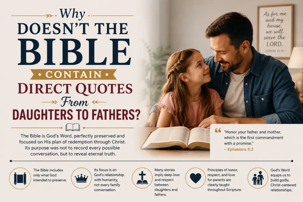 Why Doesn’t the Bible Contain Direct Quotes From Daughters to Fathers