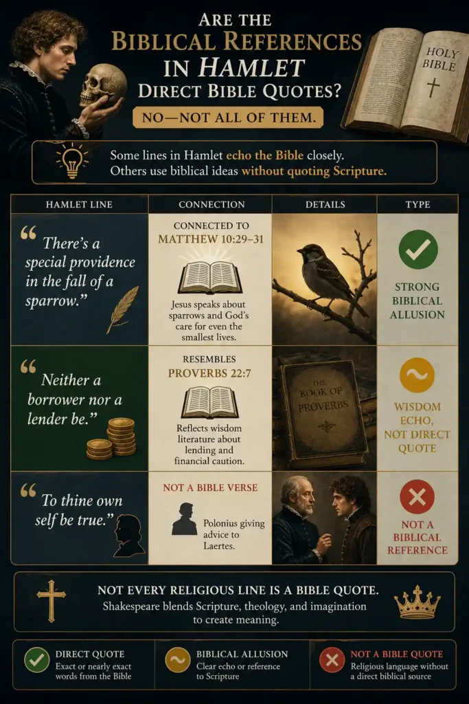 Are the Biblical References in Hamlet Direct Bible Quotes