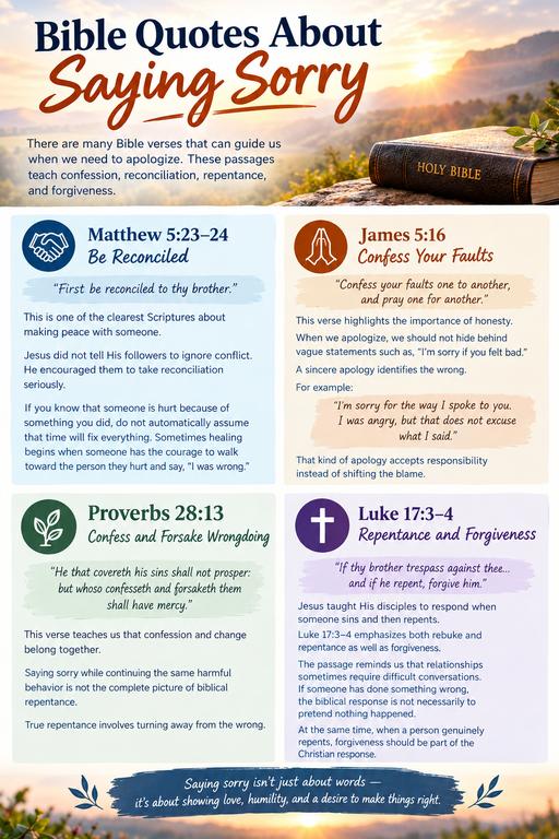 Bible Quotes About Saying Sorry