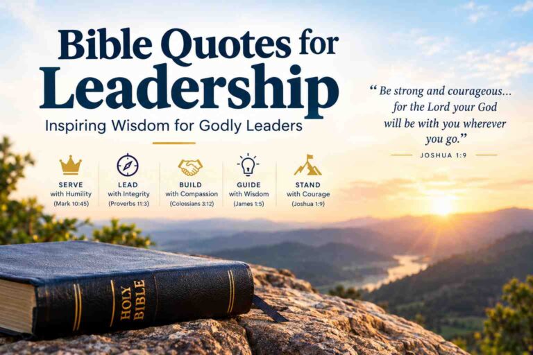 Bible Quotes for Leadership Inspiring Wisdom for Godly Leaders