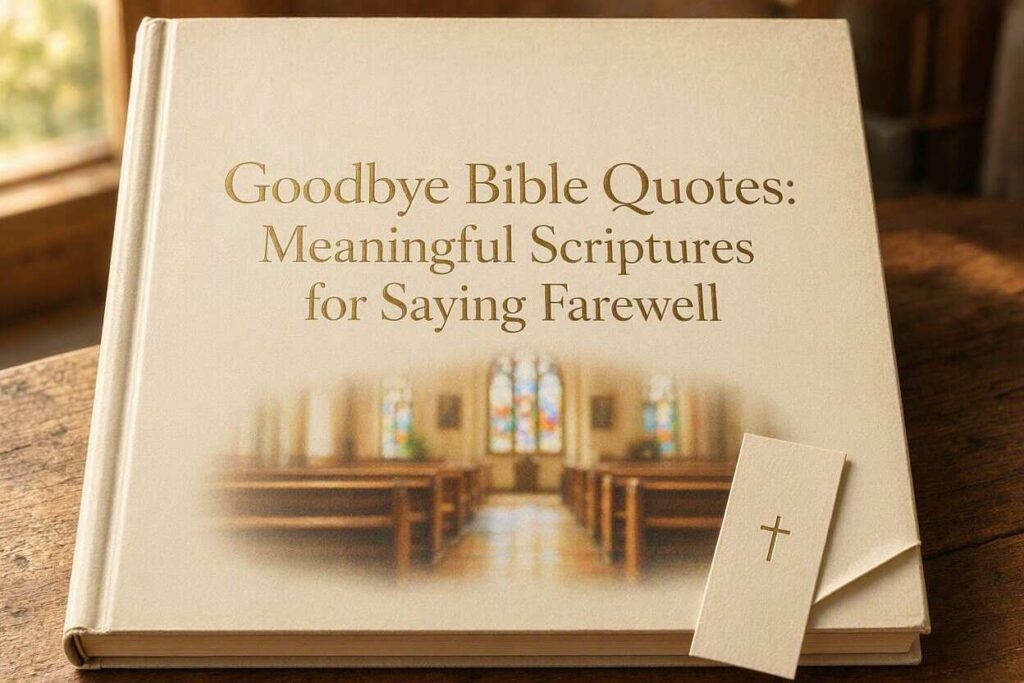 Goodbye Bible Quotes Meaningful Scriptures