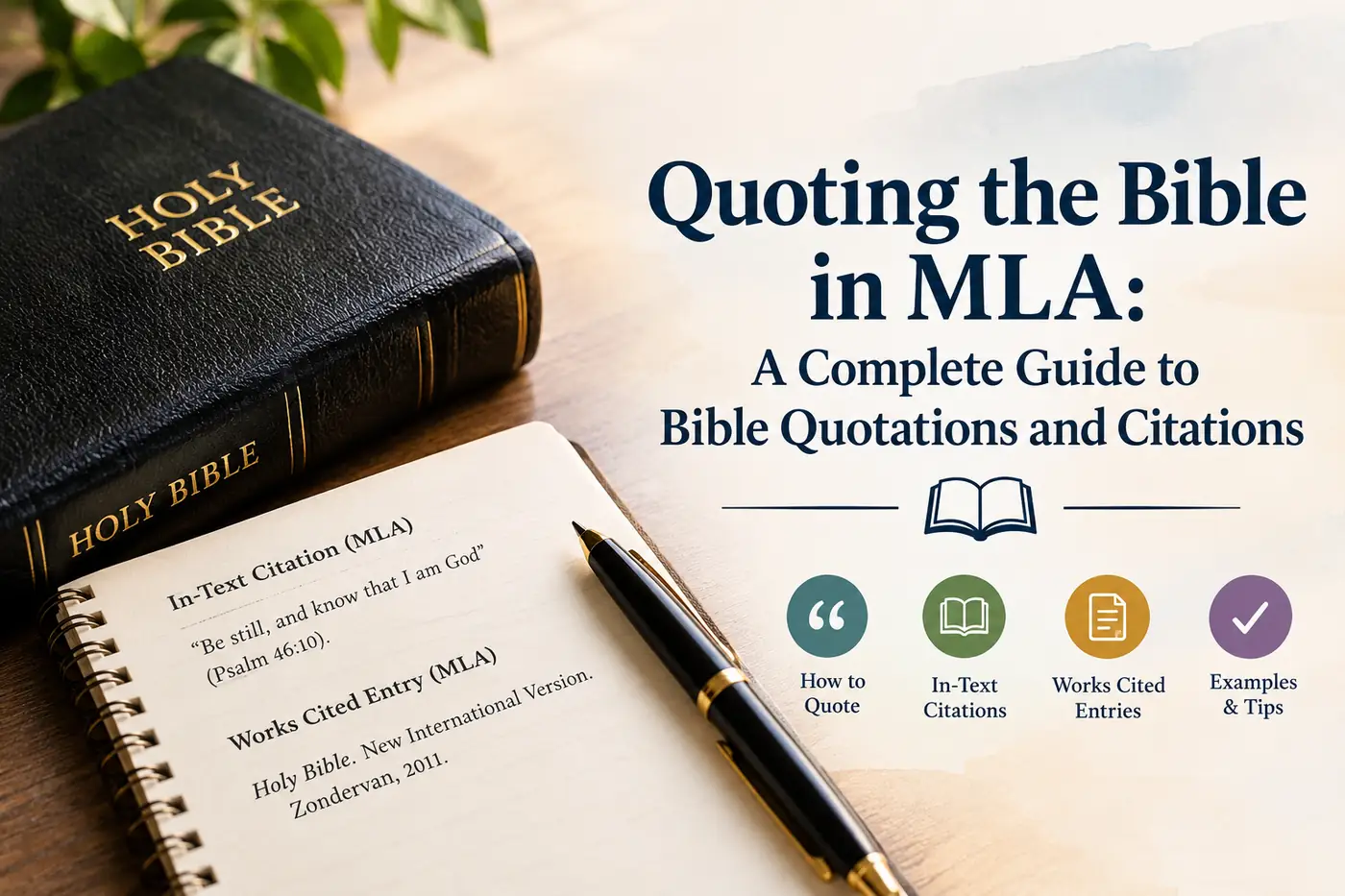 Quoting the Bible in MLA A Complete Guide to Bible Quotations and Citations