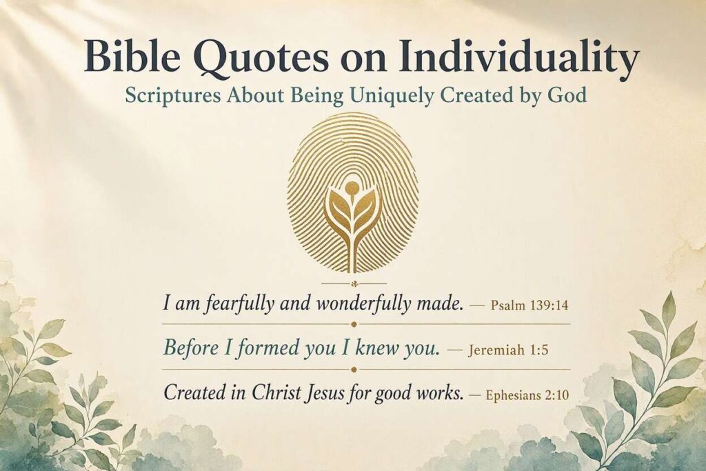 Bible Quotes on Individuality