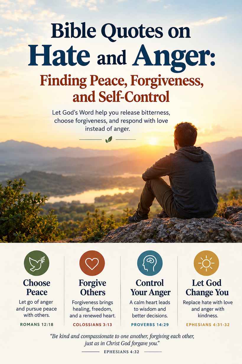 Bible Quotes on Hate and Anger Finding Peace, Forgiveness, and Self-Control