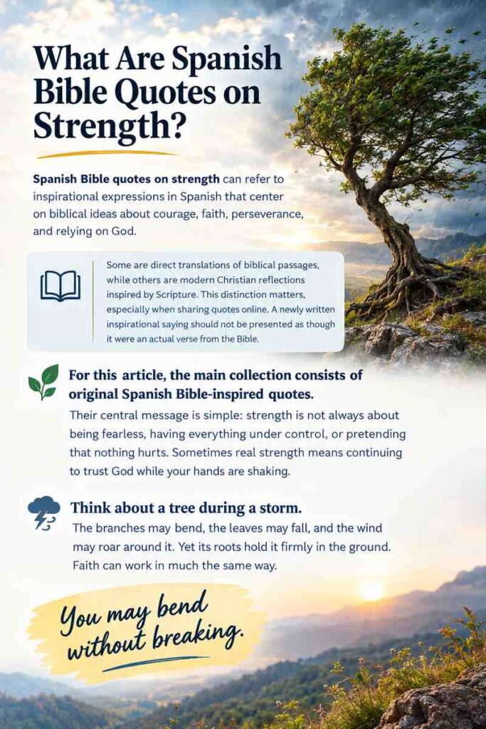 What Are Spanish Bible Quotes on Strength